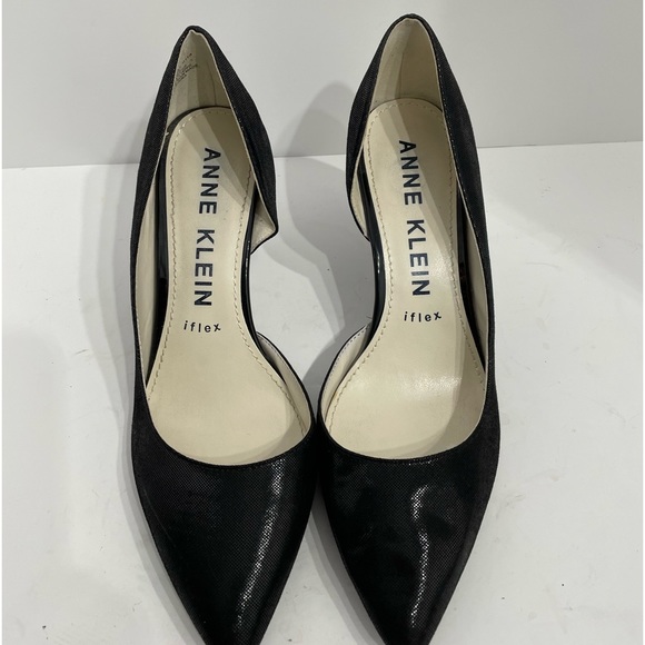 Anne Klein IFlex Yolden Black Shiny Textile Pump 8.5m